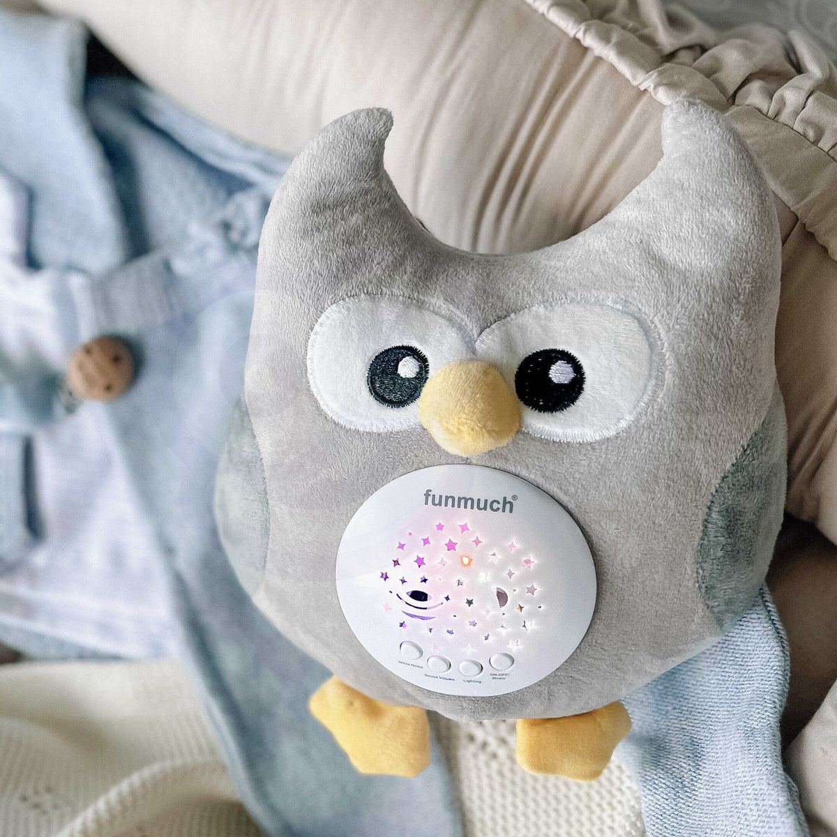 Woopie Baby miega pūce – mīksta plīša pūce samīļošanai