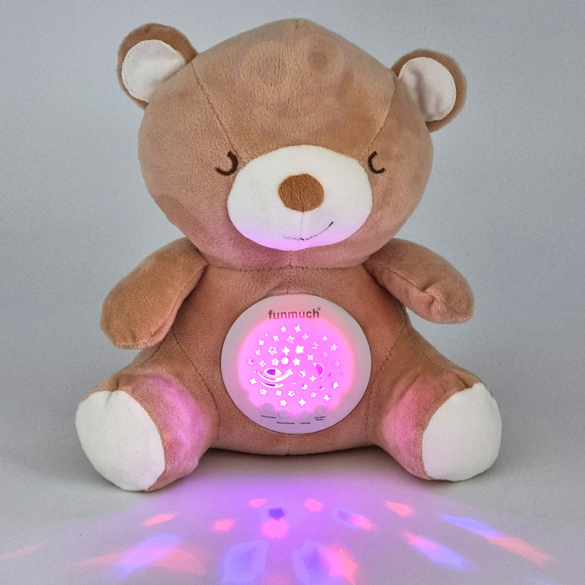 Woopie Baby lācītis ar projektoru – lācītis blakus guļošam mazulim