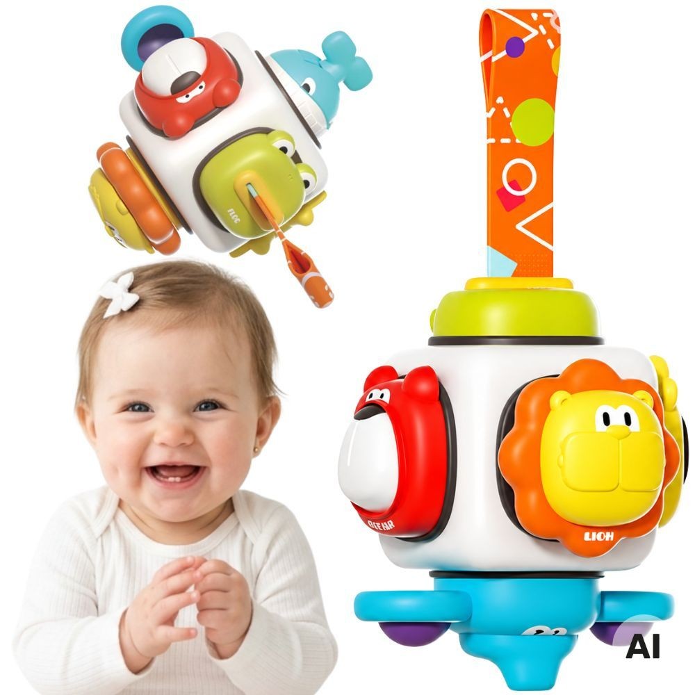 Woopie Baby sensory activity cube 6in1 with animals