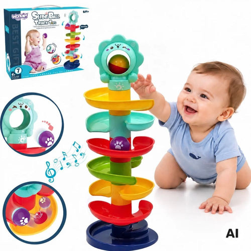 Woopie Baby Spiral Ball Drop Tower with 2 Balls