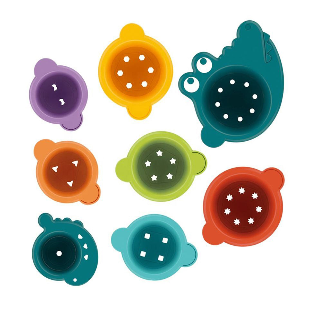 Woopie Baby crocodile bath cups – nested cups