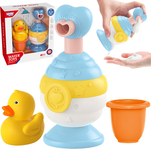 Woopie Baby Bath Set with Foam Soap Dispenser, Duck and Cup