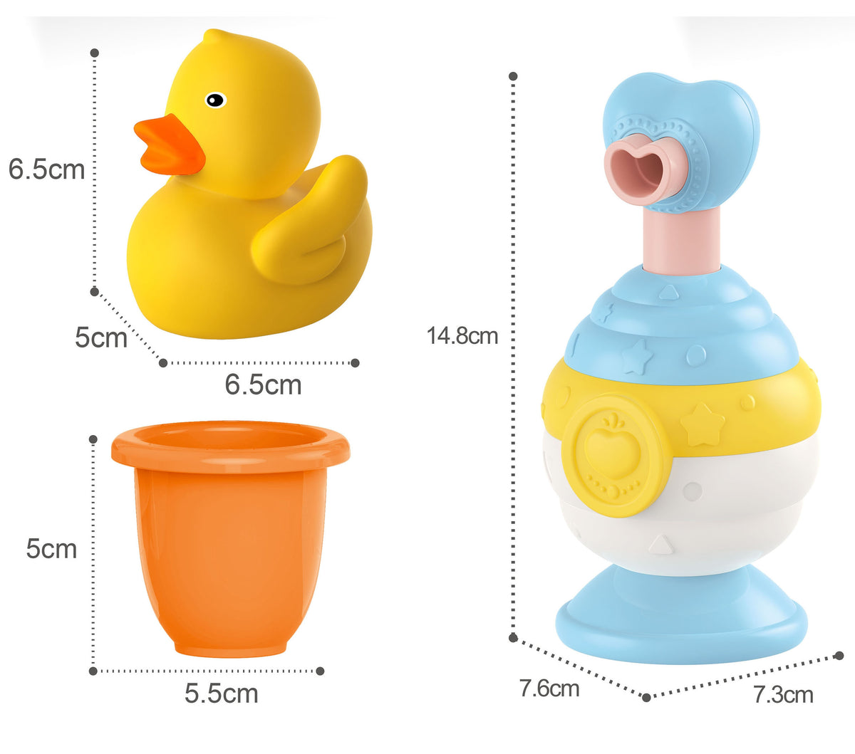 Woopie Baby vannas komplekts – peldoša pīlīte