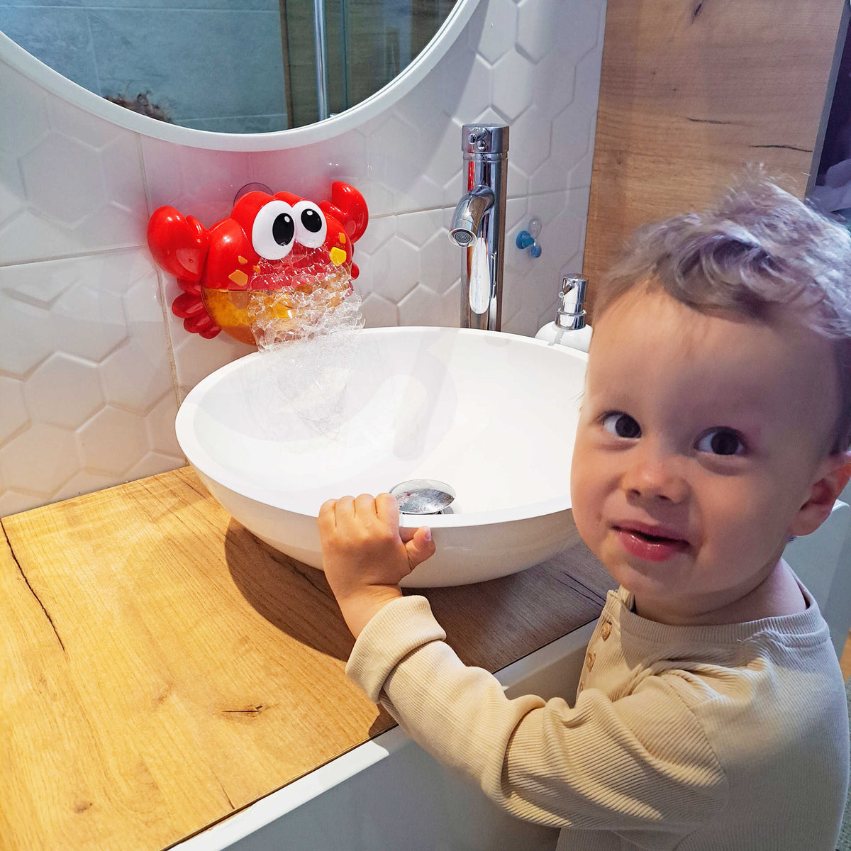 Woopie Baby bath bubble crab – on/off button