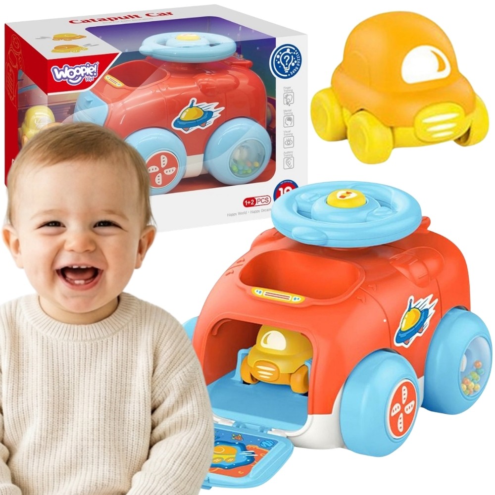 Woopie Baby mašīna palaidējs ar divām mazām mašīnītēm