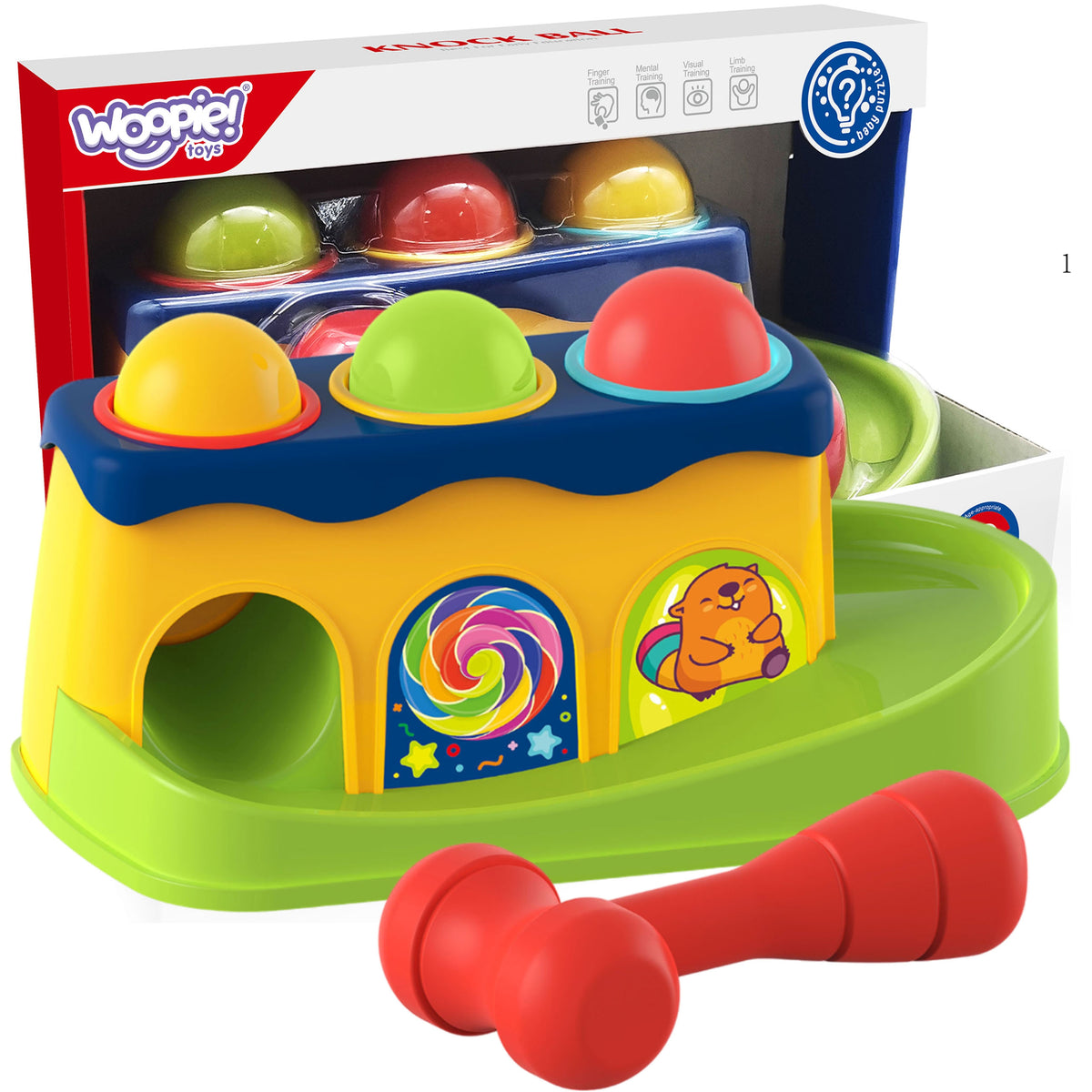 Woopie Baby bumbiņu slīdkalniņš ar āmuru
