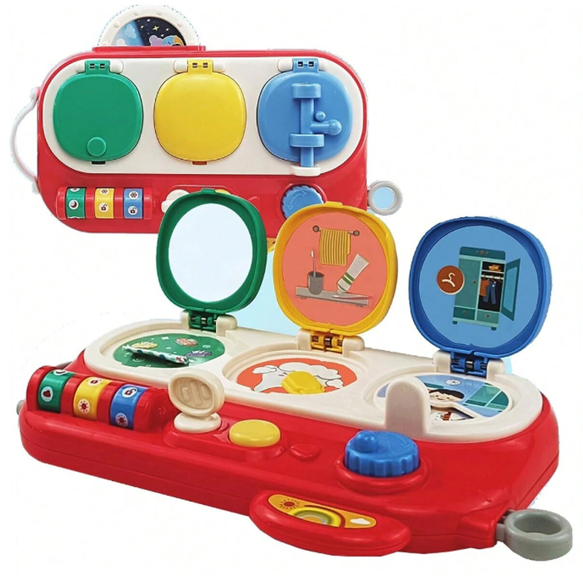 Woopie Baby Discover and Check Busy Box with 3 Windows