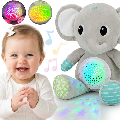 Woopie Baby zilonītis ar zvaigžņu projektoru un melodijām