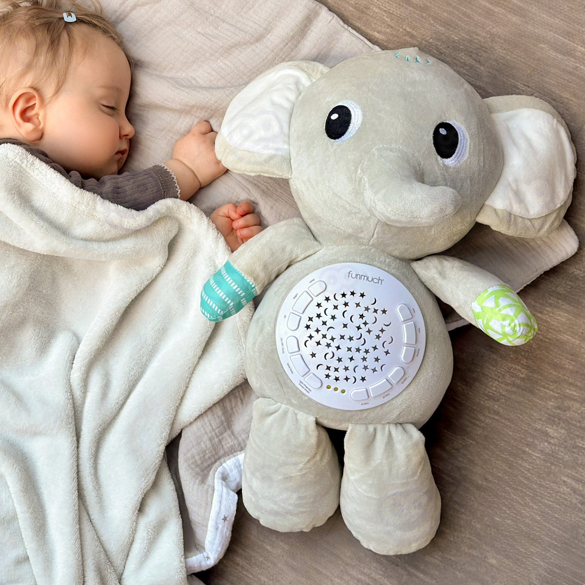Woopie Baby elephant projector – soft plush elephant