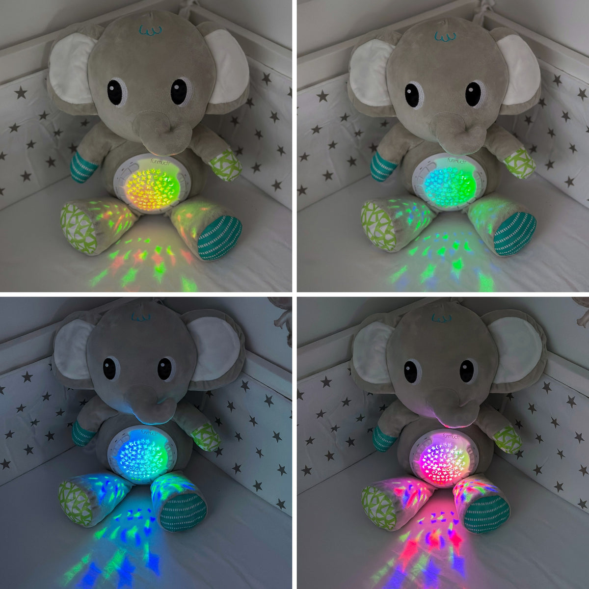 Woopie Baby elephant projector – projector and music box in the belly