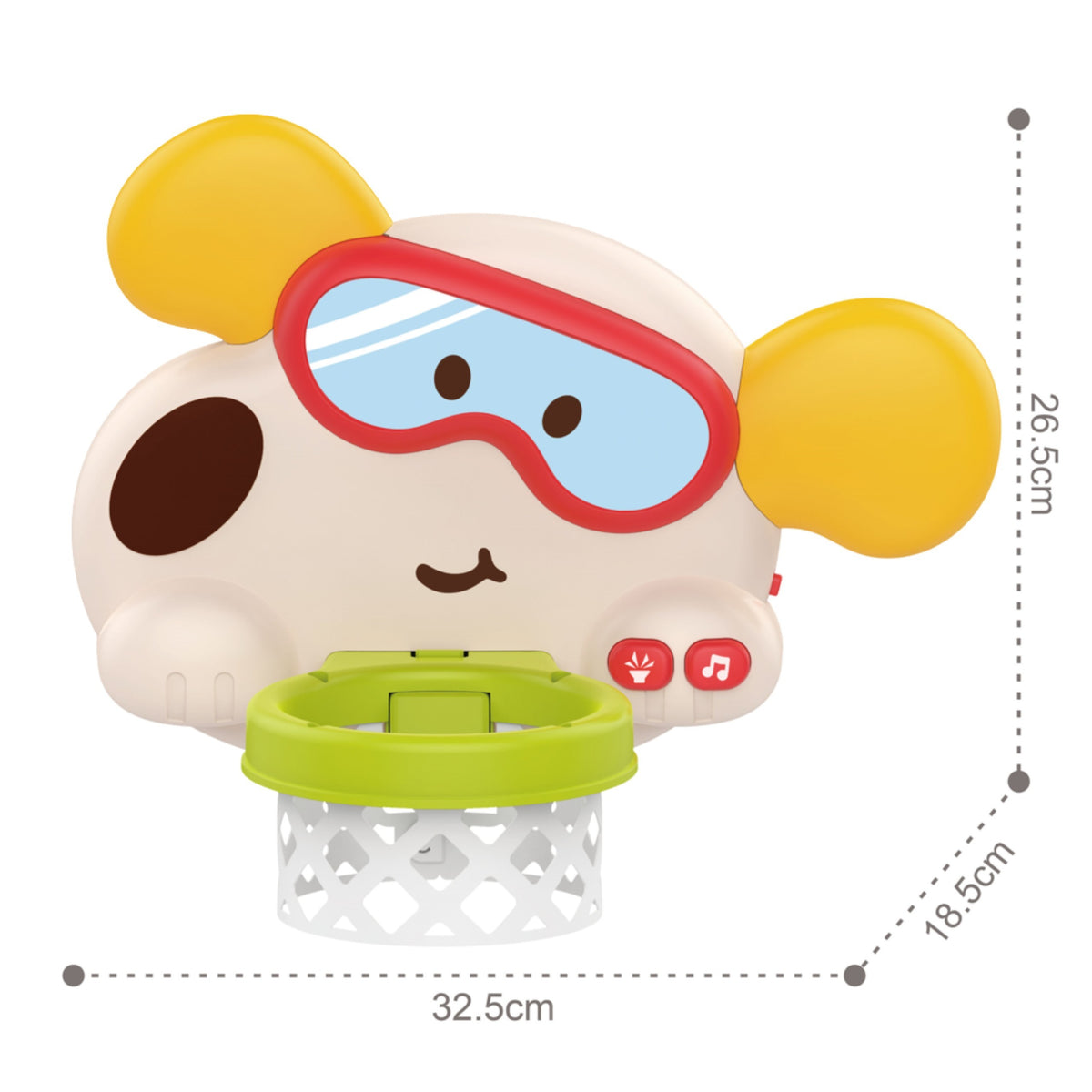 Woopie Baby dog basketball hoop – music buttons
