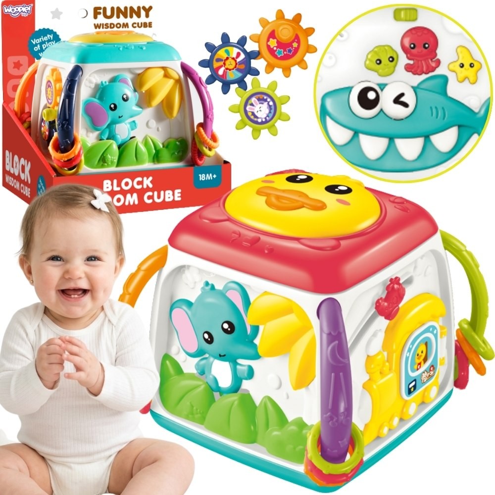 Woopie Baby interaktīvais aktivitāšu kubs ar mūziku