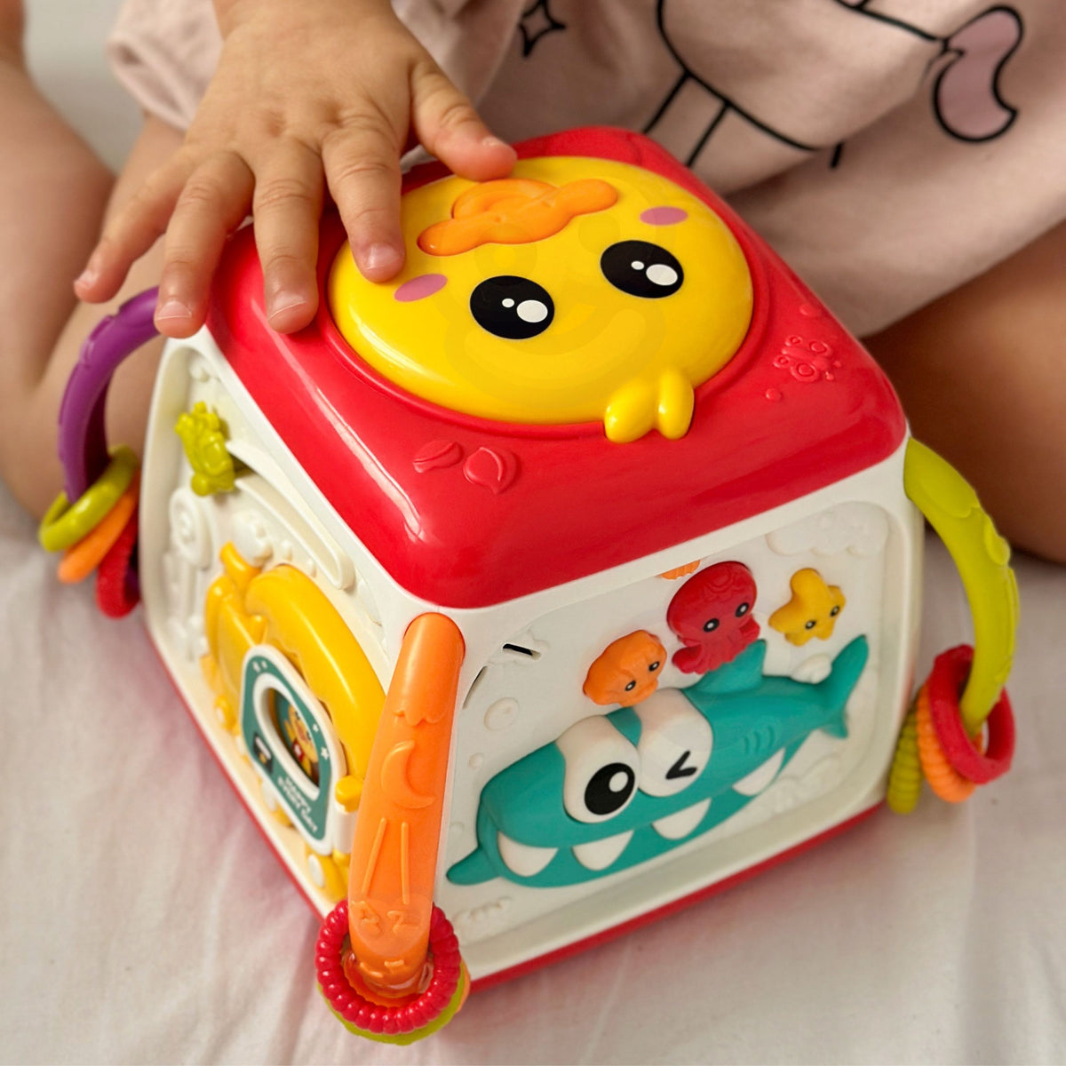 Woopie Baby aktivitāšu kubs – jūras dzīvnieku mūzikas pogas