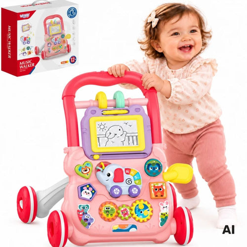 Woopie Baby Musical Push Walker with Drawing Board