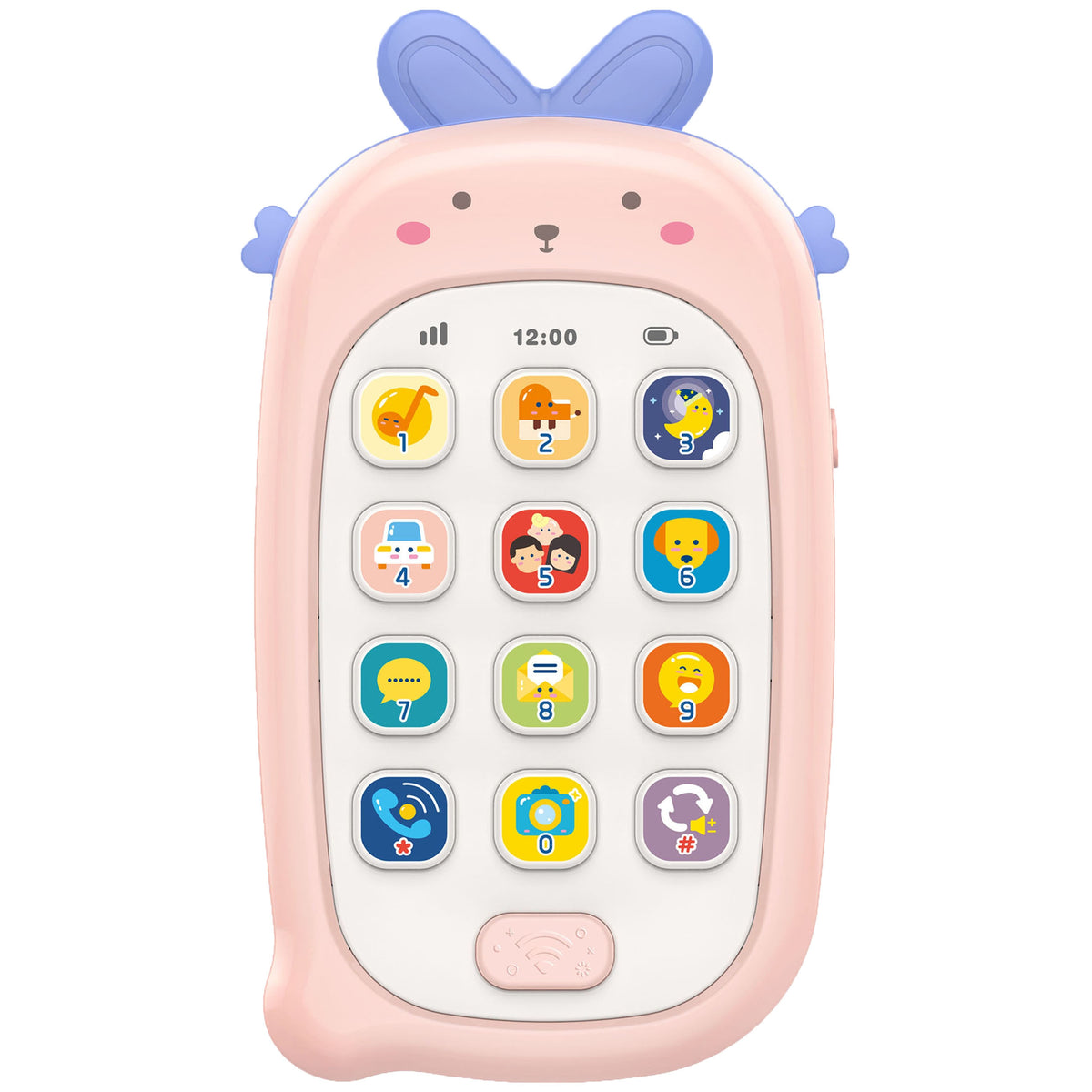 Mazulis izliekas, ka runā pa rotaļu telefonu