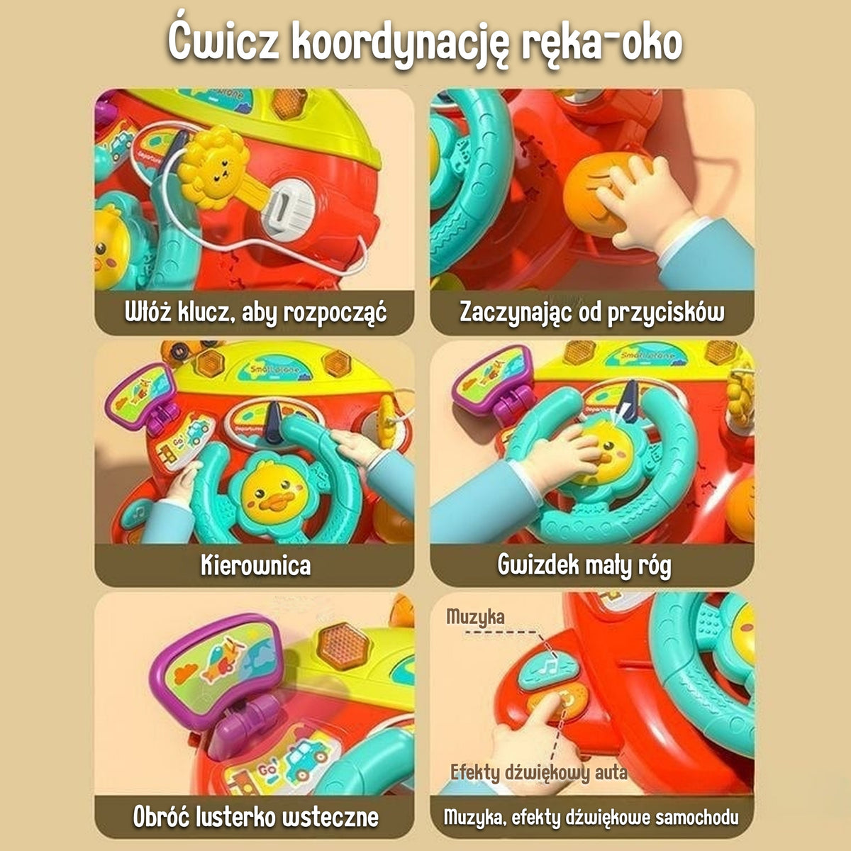 Rotaļu stūre – līplentes siksnas ratiem vai gultiņai