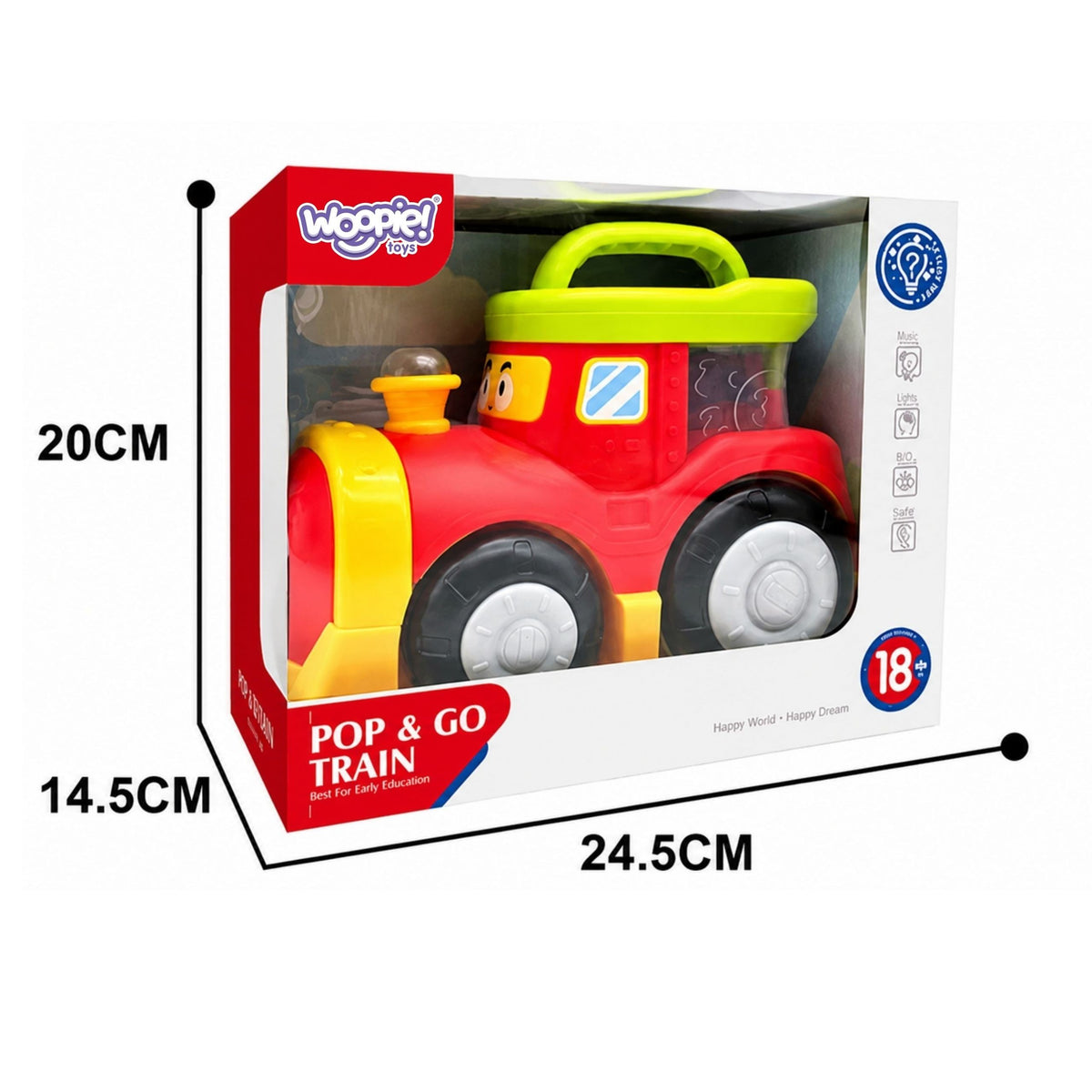 Woopie Baby ball popping train – large carry handle