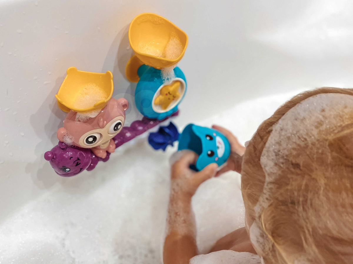 Woopie Baby monkey bath toy – caterpillar and star