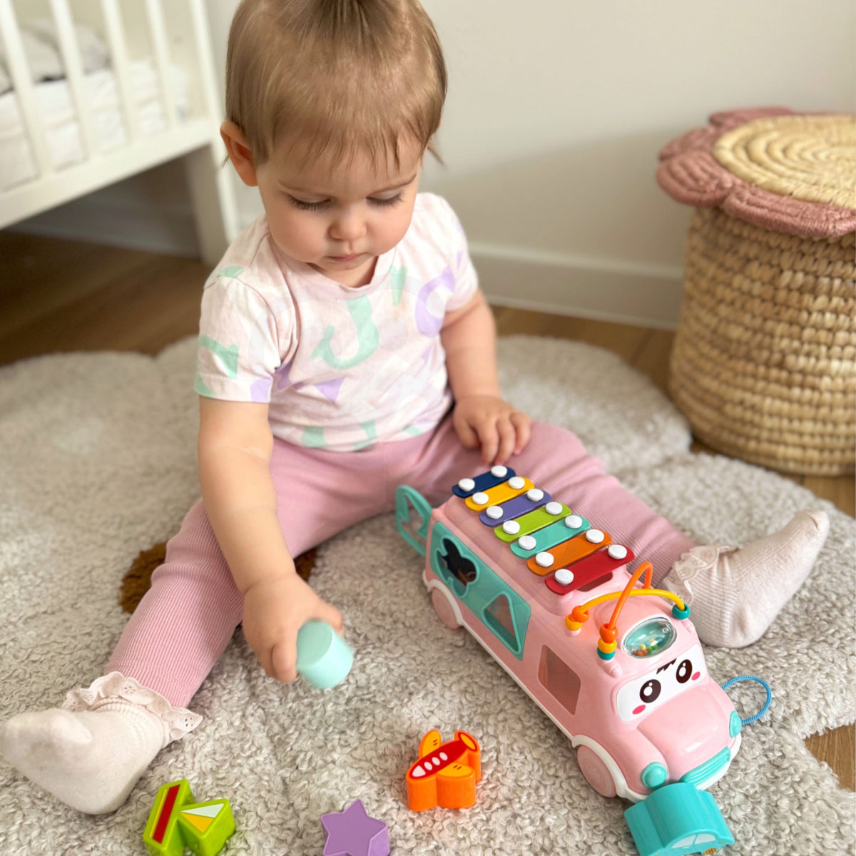 Woopie Baby muzikālā mašīna – ksilofons uz jumta