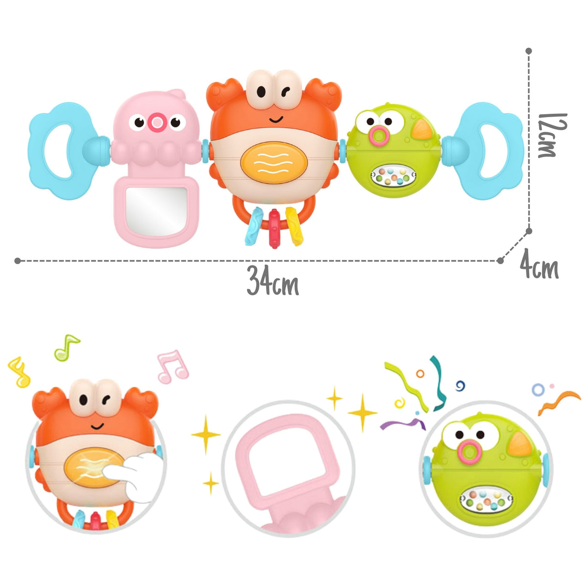Woopie Baby sea animals pendant – fish rattle