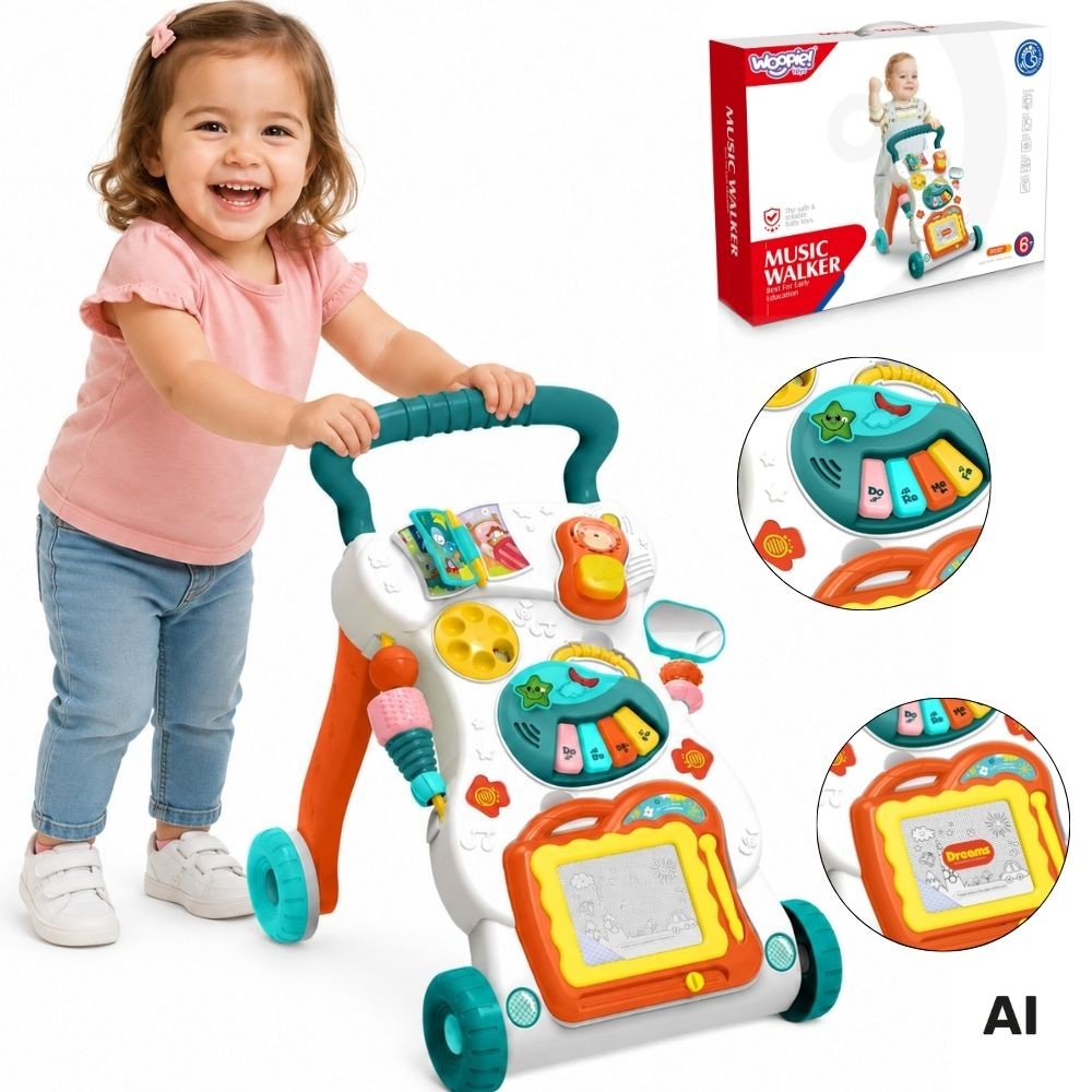Woopie Baby Musical Activity Walker with Phone and Piano