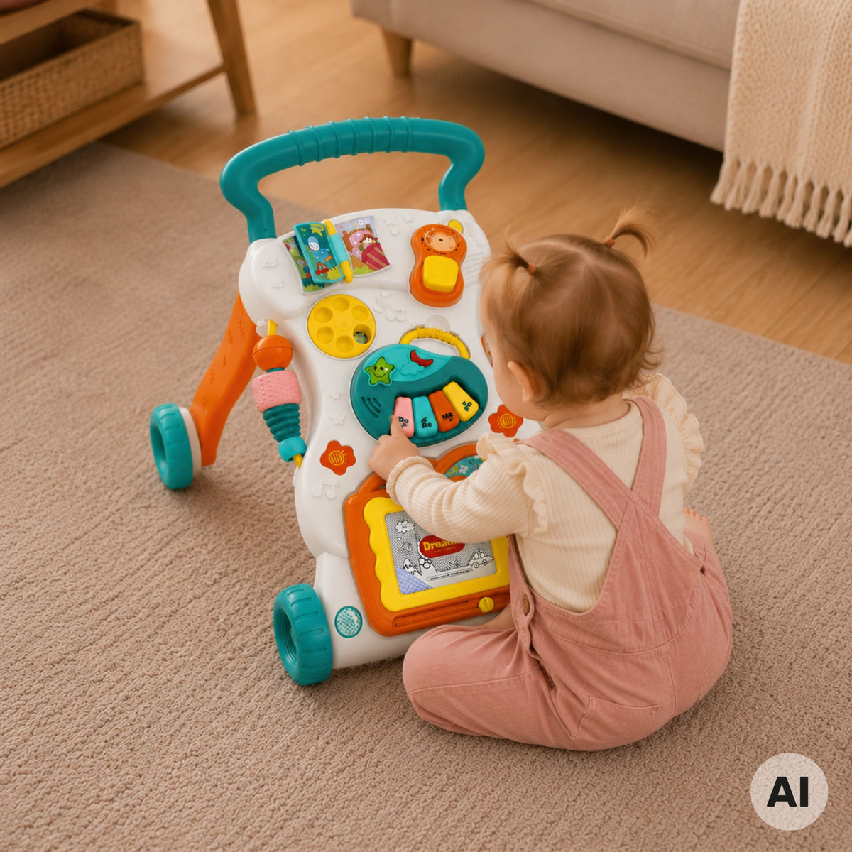 Woopie Baby activity walker – magnetic drawing board