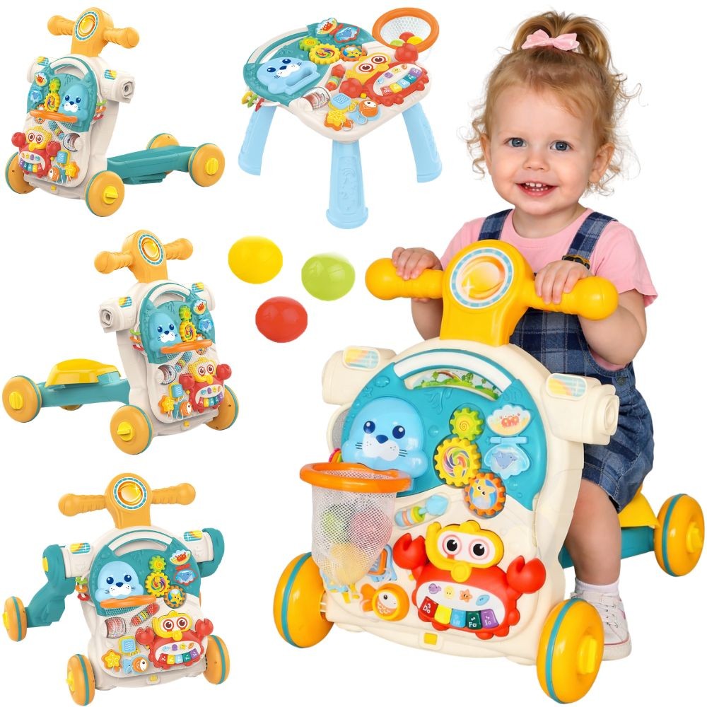 Woopie Baby 4-in-1 Walker, Ride-On and Activity Table