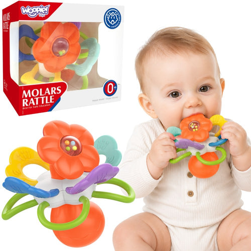 Woopie Baby Flower Sensory Rattle and Teether