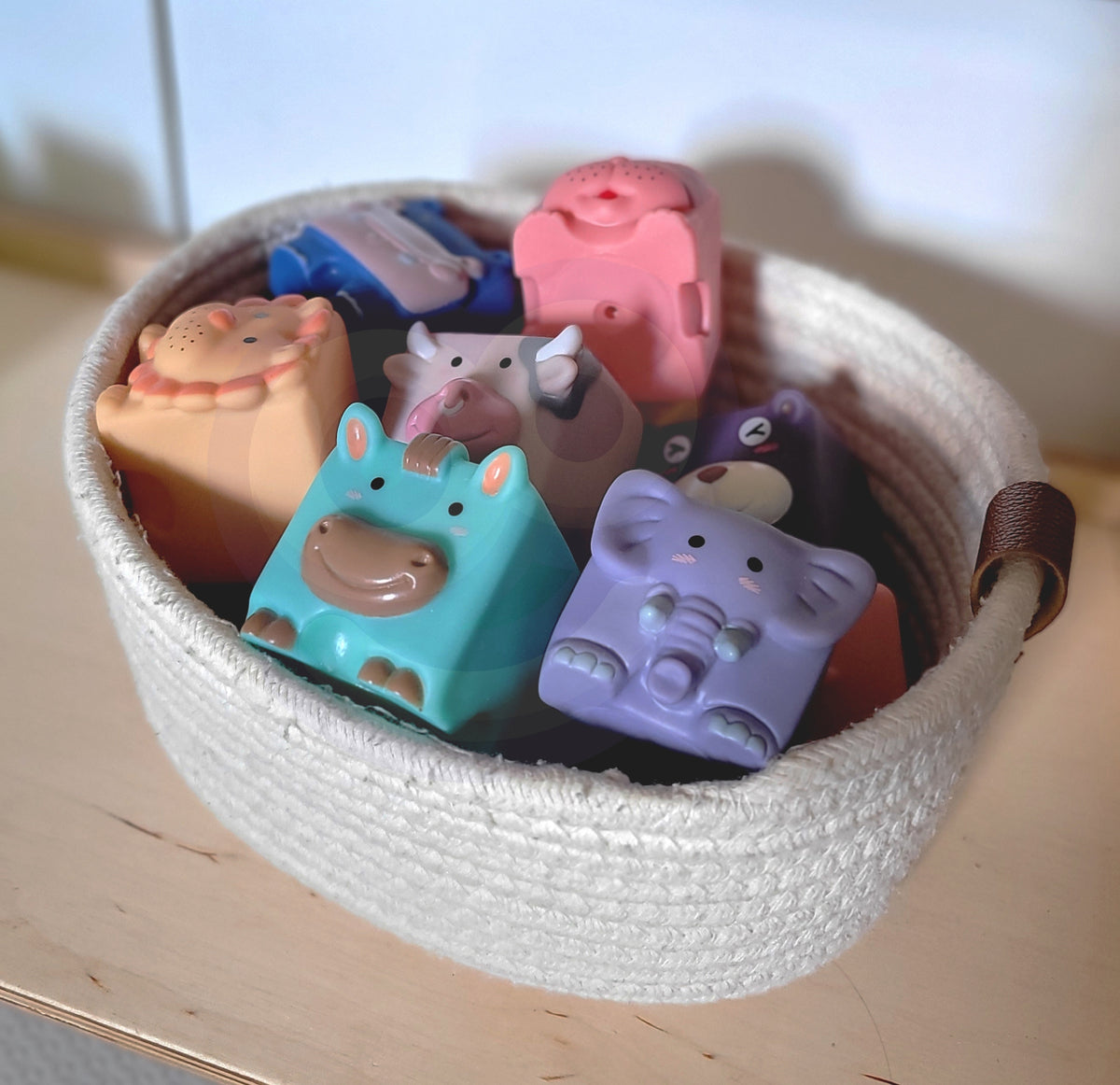 Soft sensory blocks – different textures in calm colours