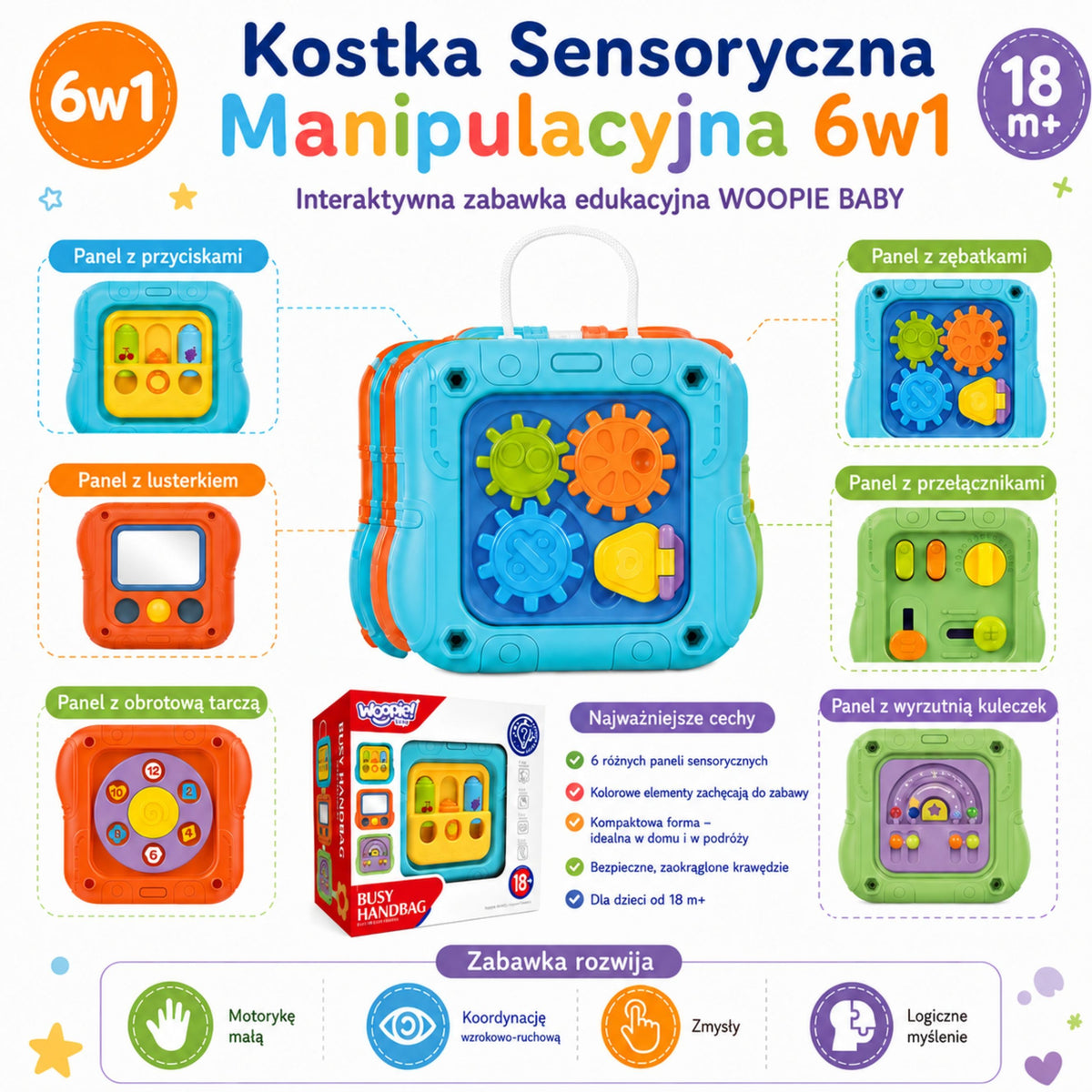 Woopie Baby sensorie paneļi – spoguļa panelis