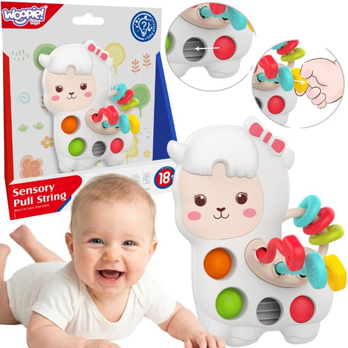 Woopie Baby Montessori Llama Pull-String Sensory Toy