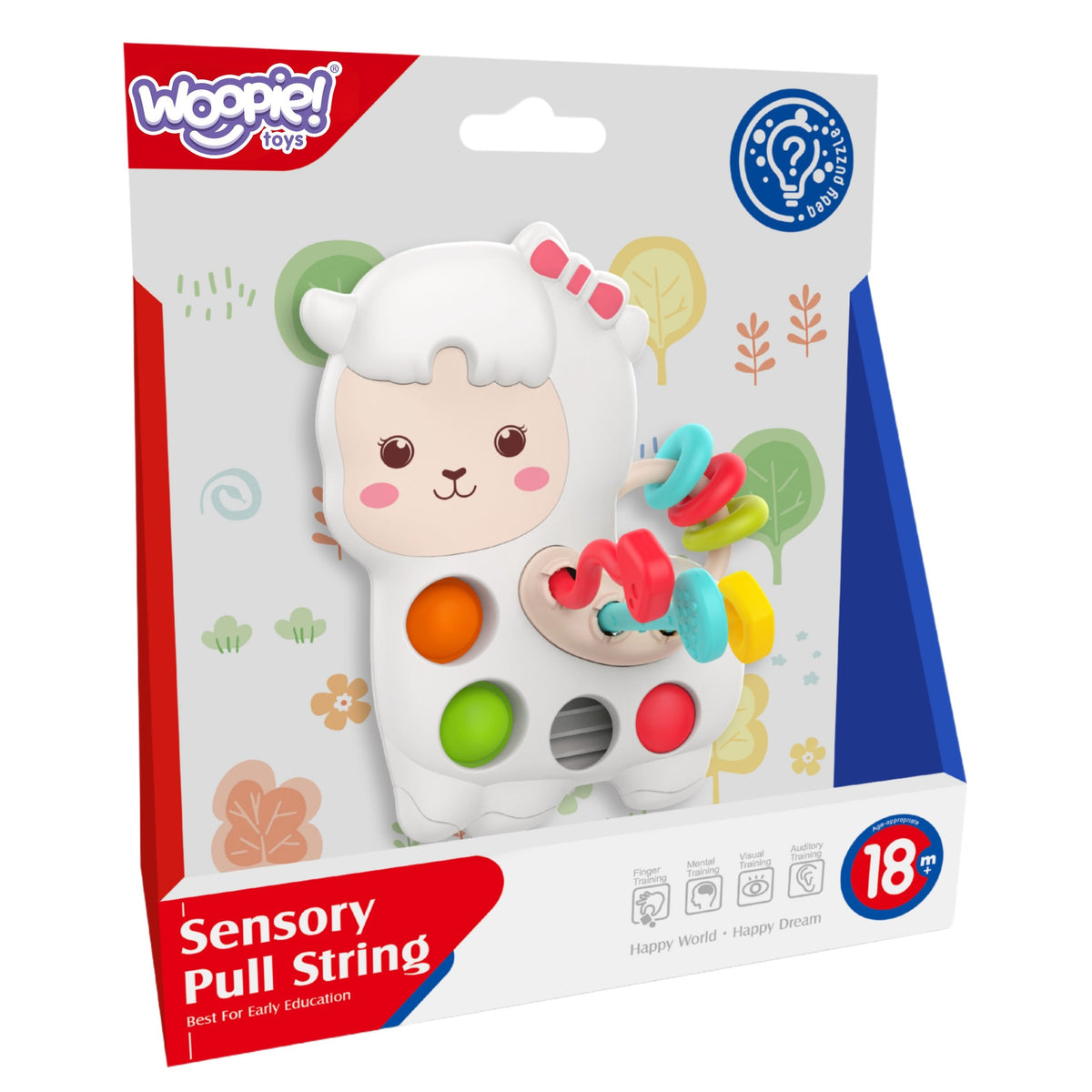 Woopie Baby llama sensory toy – sliding button