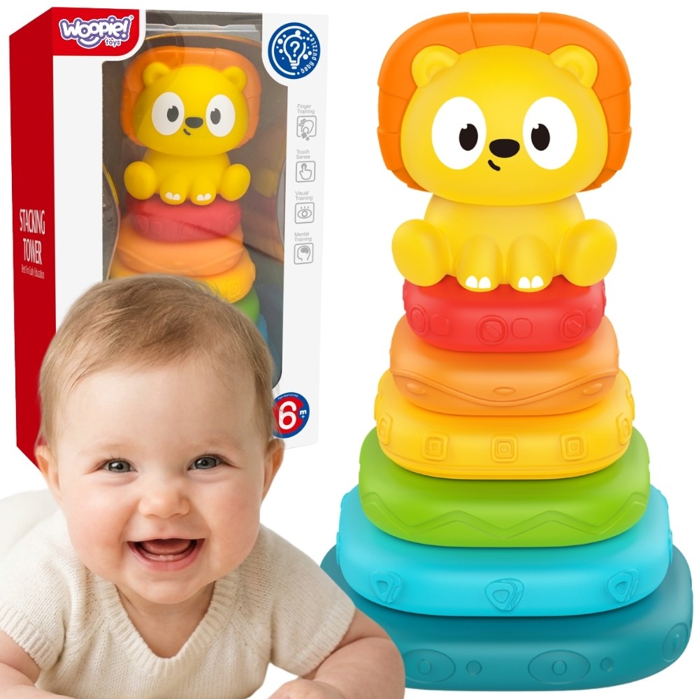 Woopie Baby sensorā piramīda lauva bērniem