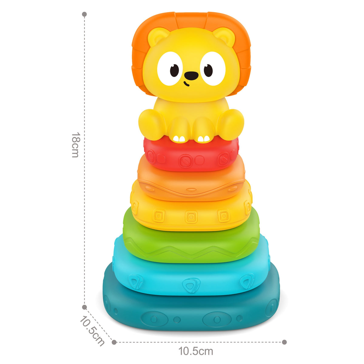 Woopie Baby lauvas piramīda – lauvas galva