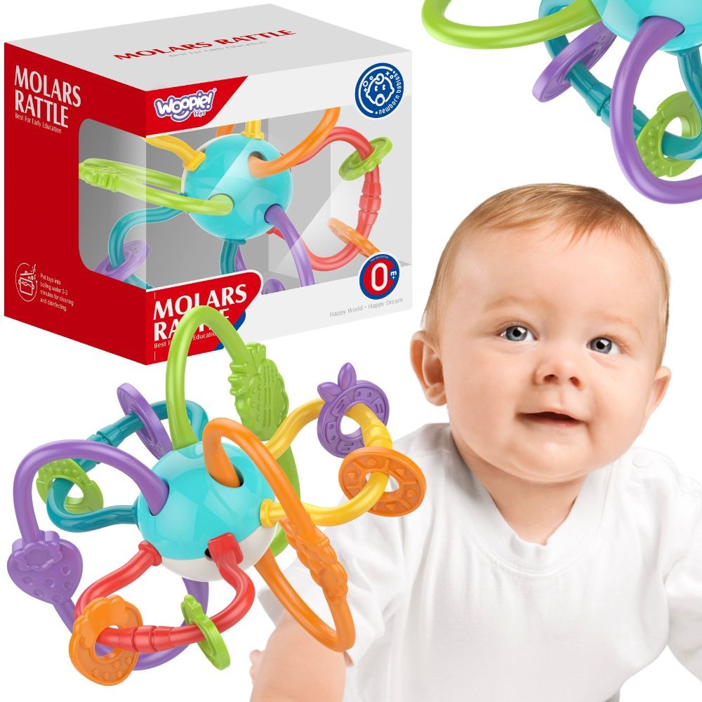 Woopie Baby 2-in-1 Twisty Tube Rattle and Teether