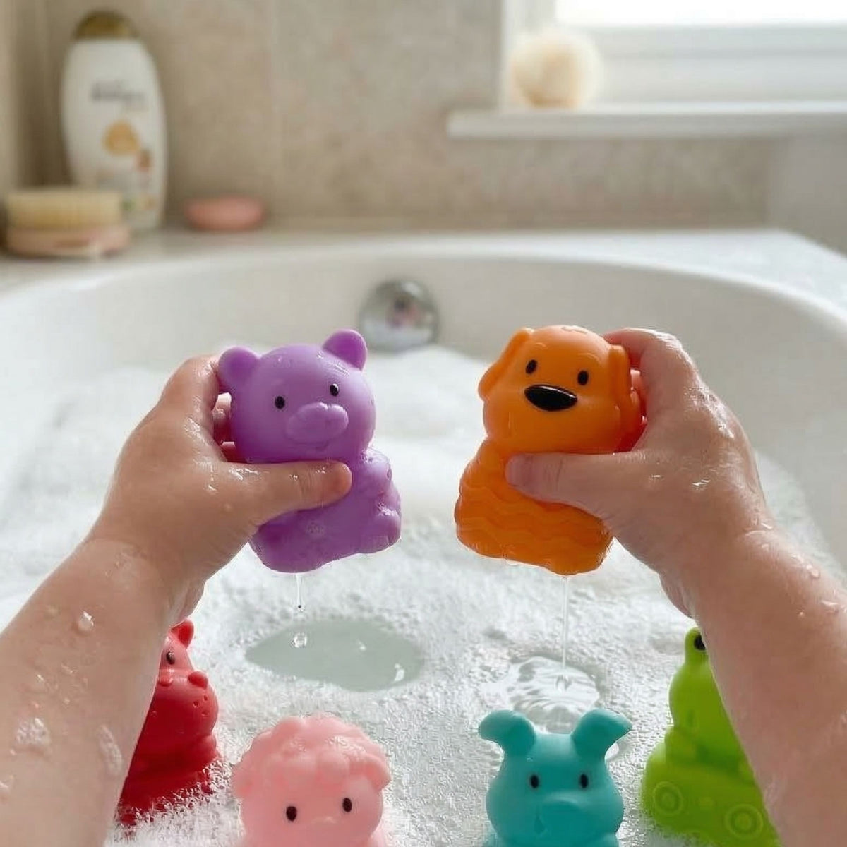 Woopie Baby sensory bath animals – squirting water