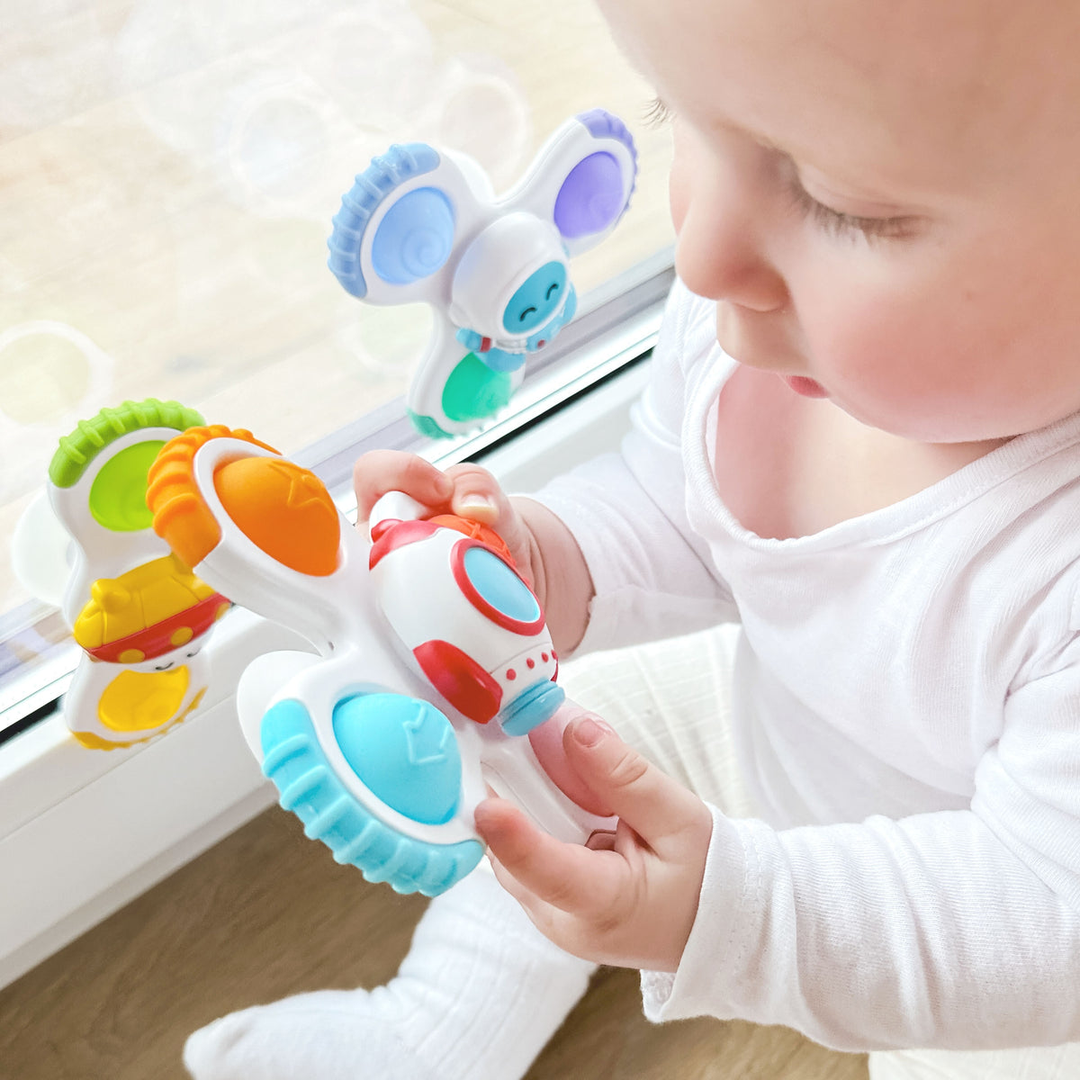 Woopie Baby kosmosa grieznīši – mīkstas spiežamas gumijas detaļas