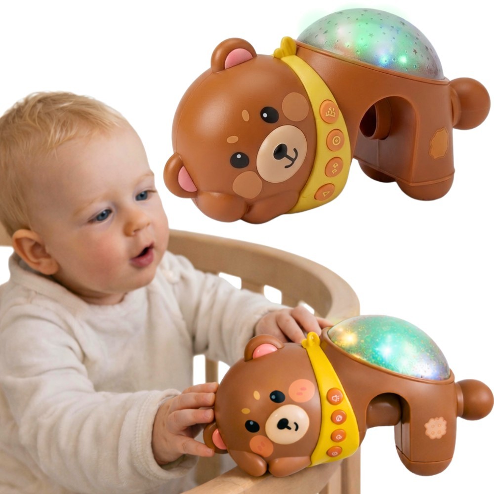 Woopie Baby Teddy Cot Projector Night Light with Sounds