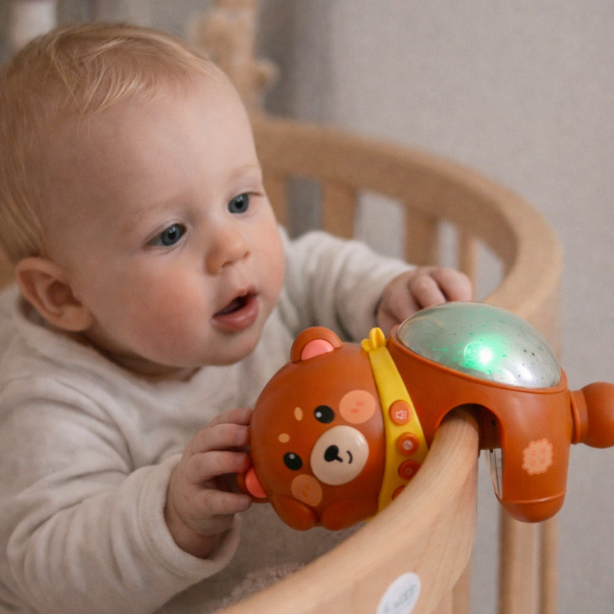 Woopie Baby teddy cot projector – button panel for sounds and light