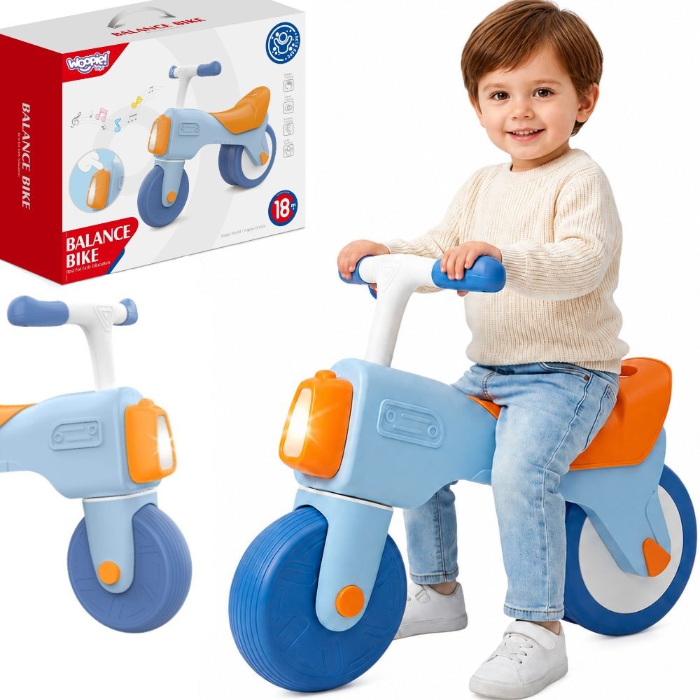 Woopie Pastel Ride-On Balance Bike with Light and Melodies