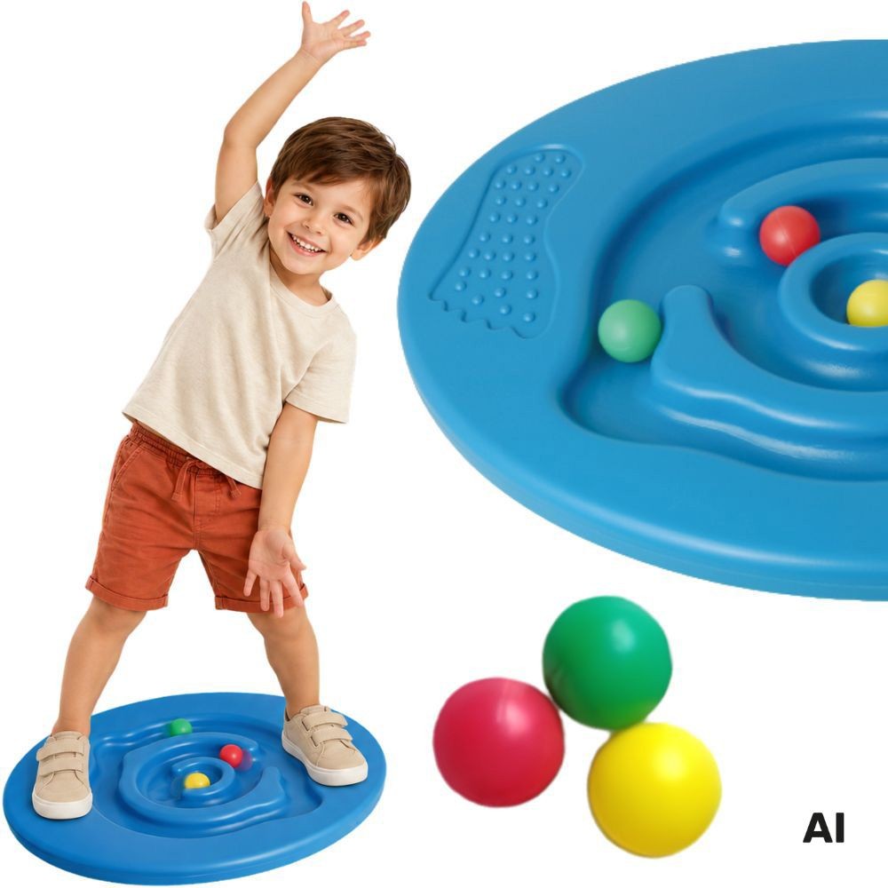 Woopie Balance Board with Spiral Maze and 3 Balls