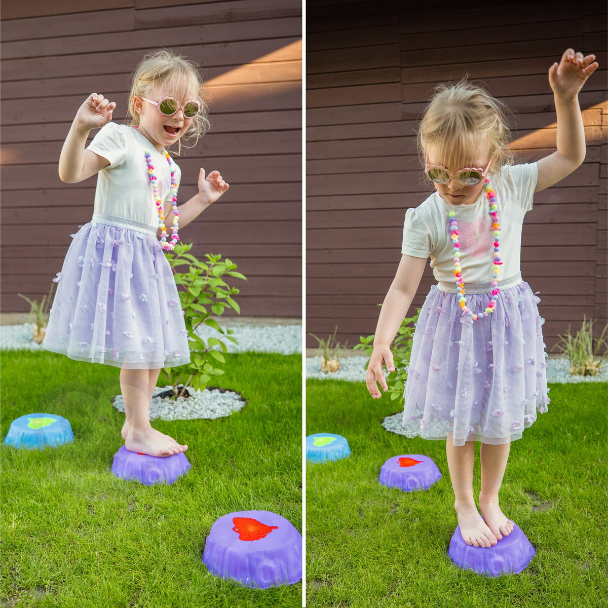 Woopie glowing stepping stones – non-slip pads underneath