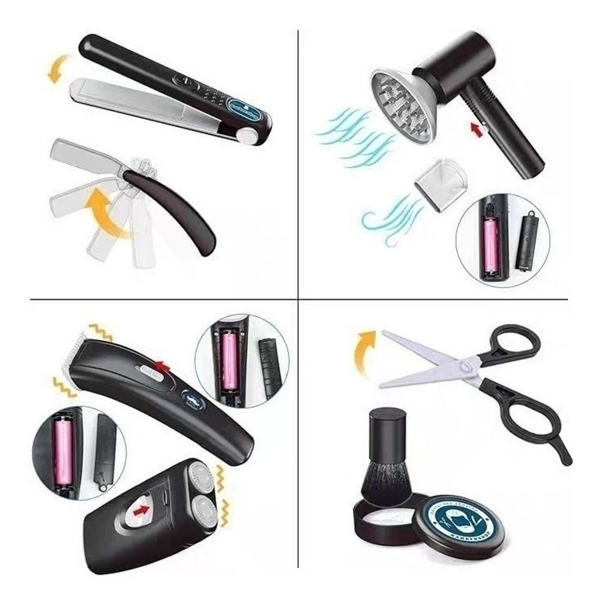 Woopie kids' barber set – vibrating clipper and razor