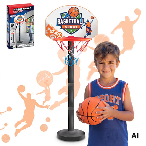 Woopie kids basketball hoop stand with ball, up to 93 cm