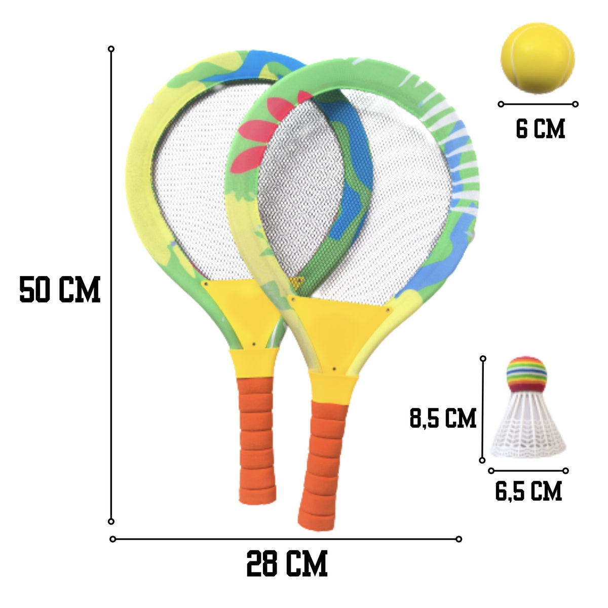 Foam badminton set – outdoor game for the garden or beach
