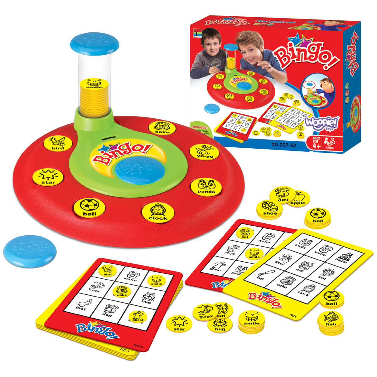 Woopie bildīšu Bingo – ģimenes spēle ar žetonu ratu