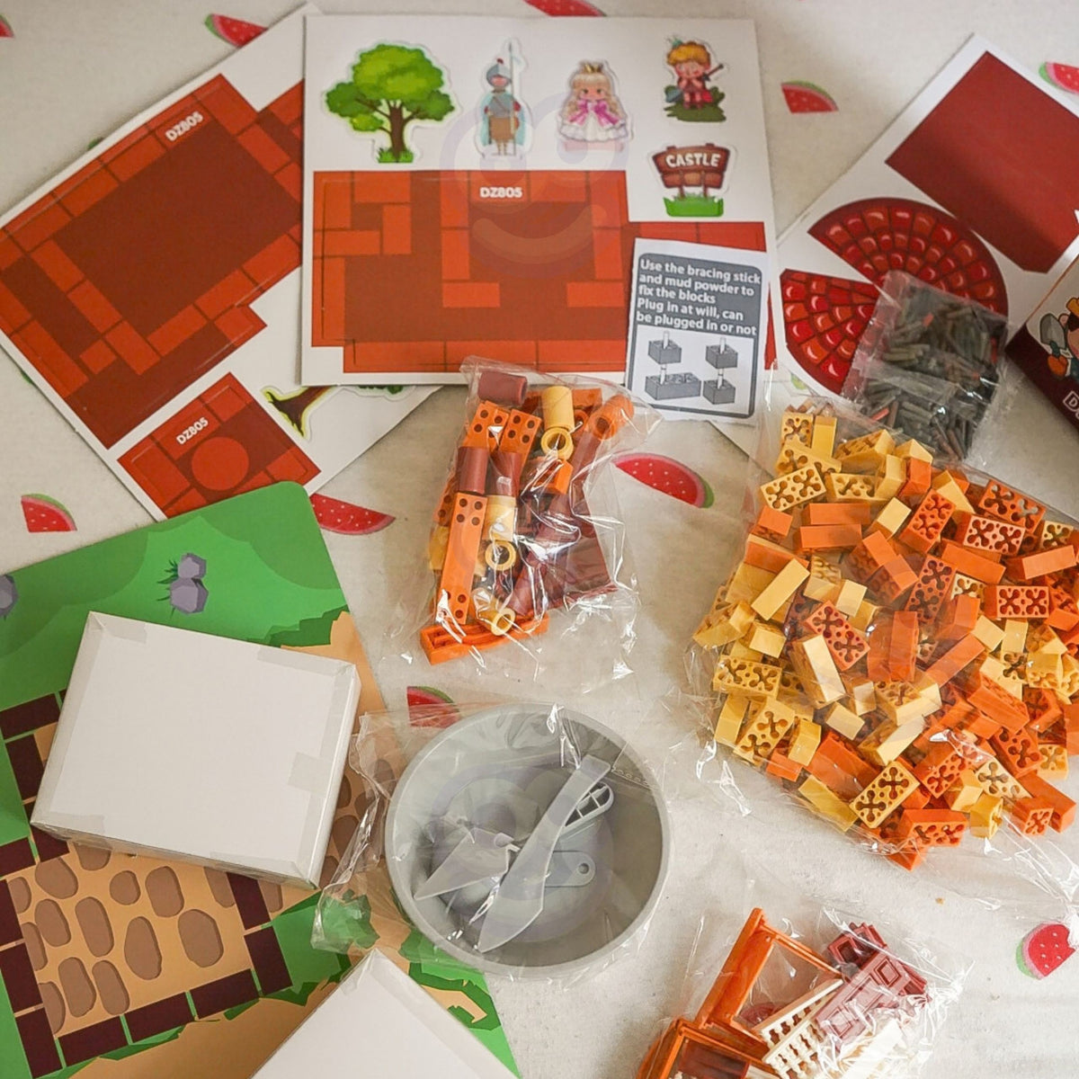 Woopie brick castle 506 – mini bricks and tools