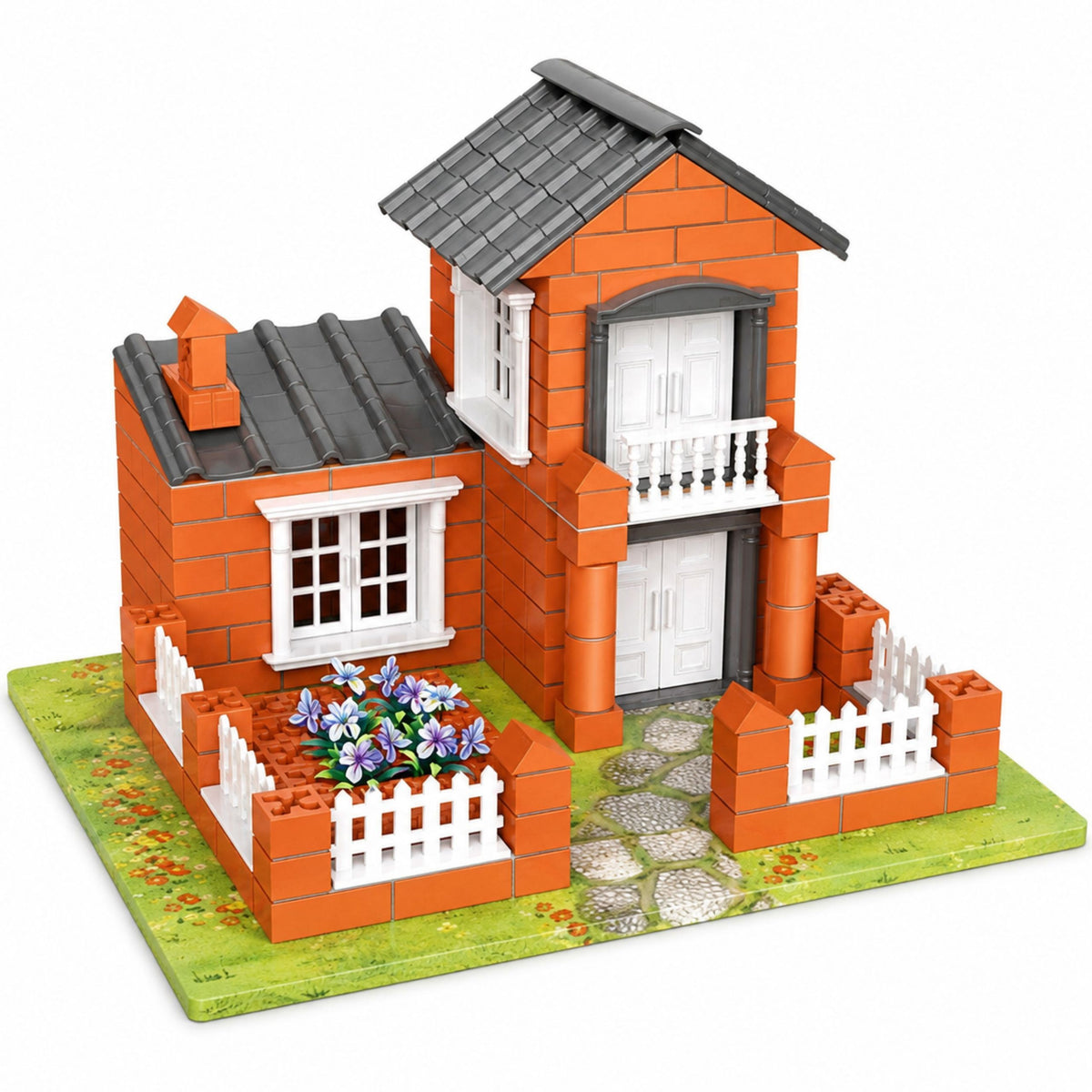 Woopie two-storey brick villa – bricks and roof tiles