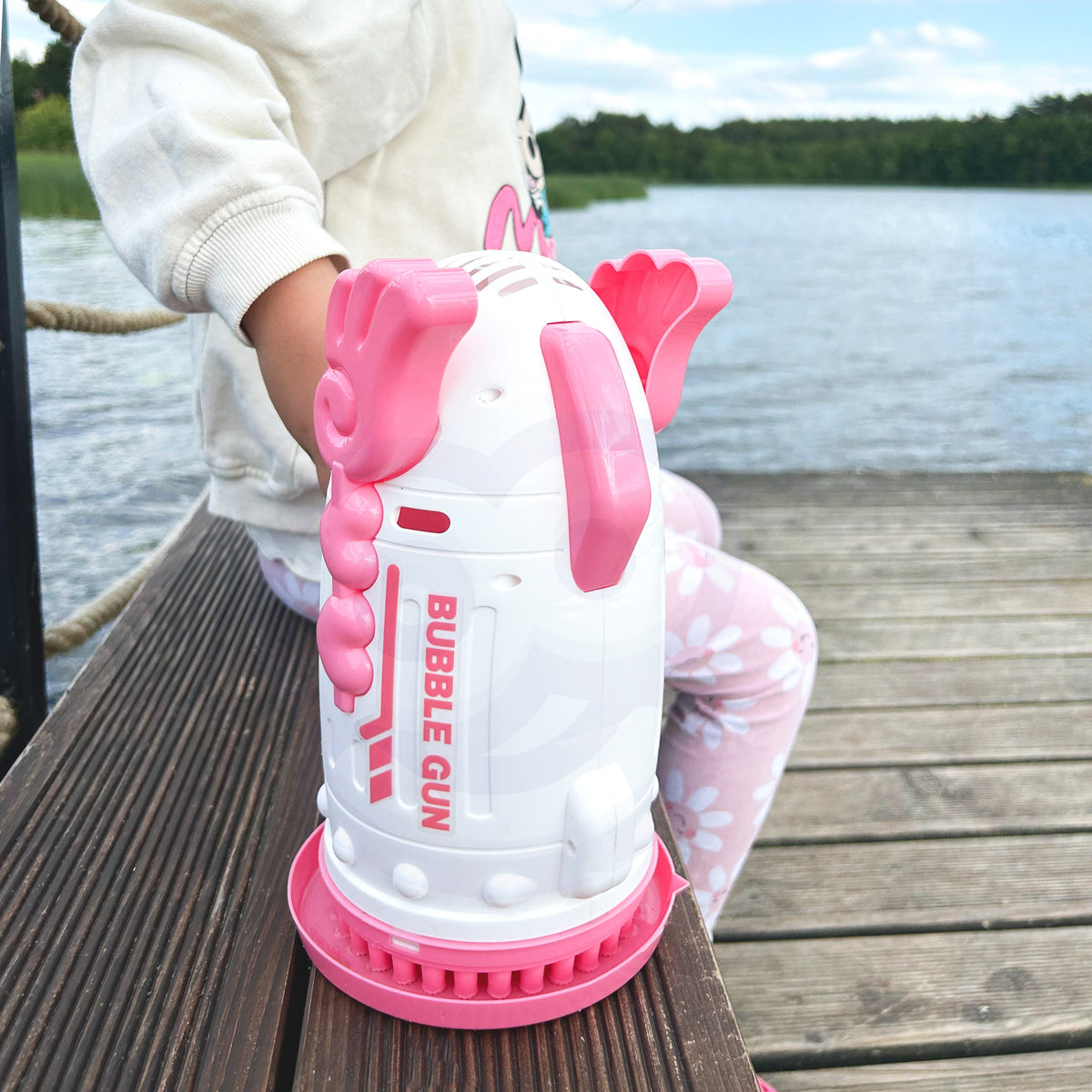 Woopie burbuļu pistole rozā – LED gaismas