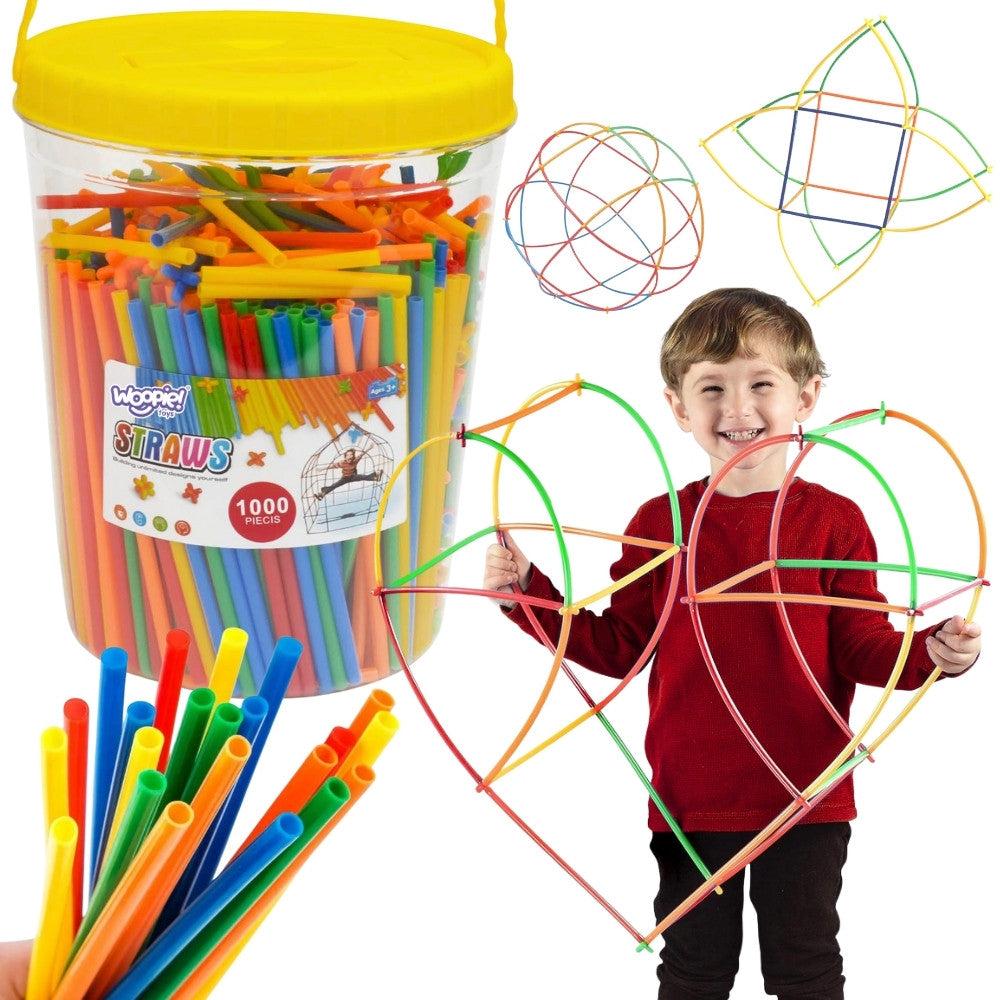 Woopie Building Straws and Connectors, 1000 pcs